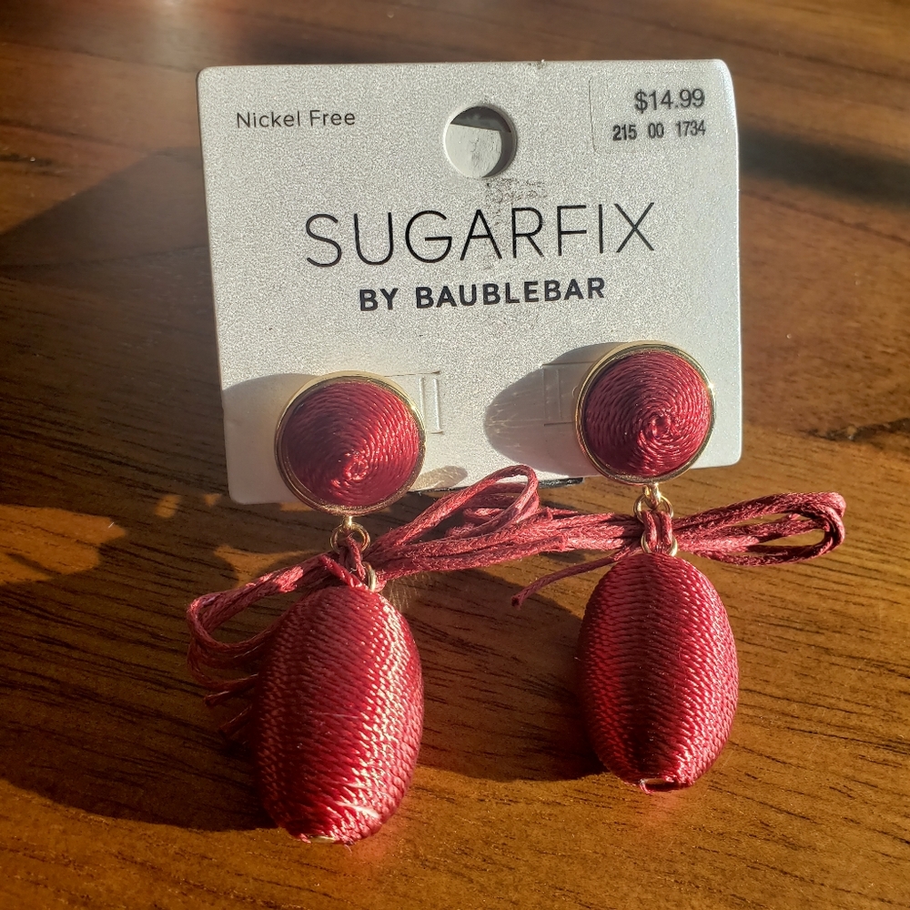 Sugarfix By BaubleBar Burgundy Dangle Earrings